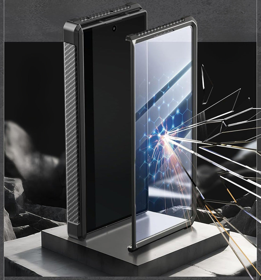 Handyhülle + Glas für Galaxy Z Fold7, Supcase UB Pro BackSP 9H, Schwarz