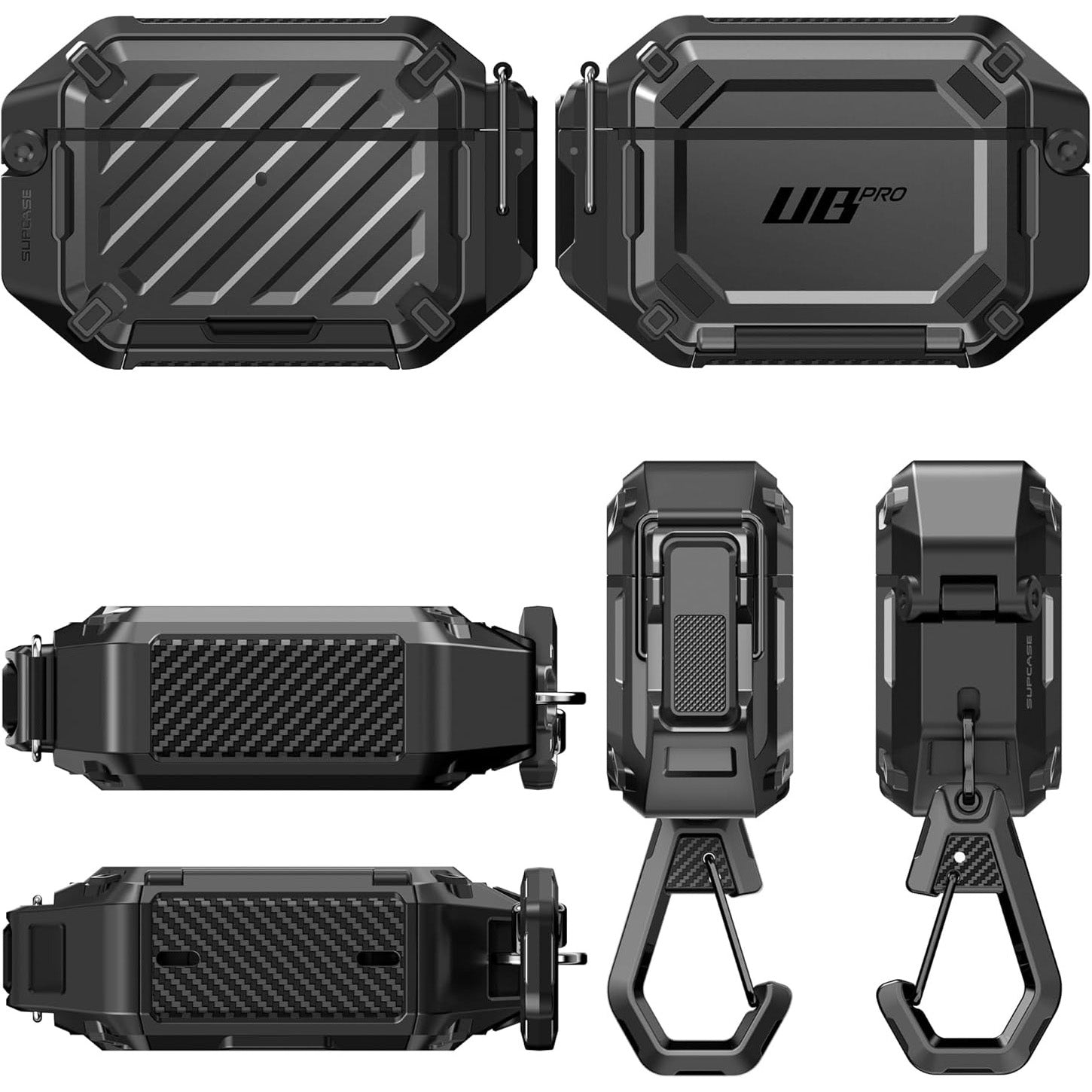 Schutzhülle für AirPods Pro 3, Supcase UB Pro IP68 wasserdicht mit MagSafe, Schwarz