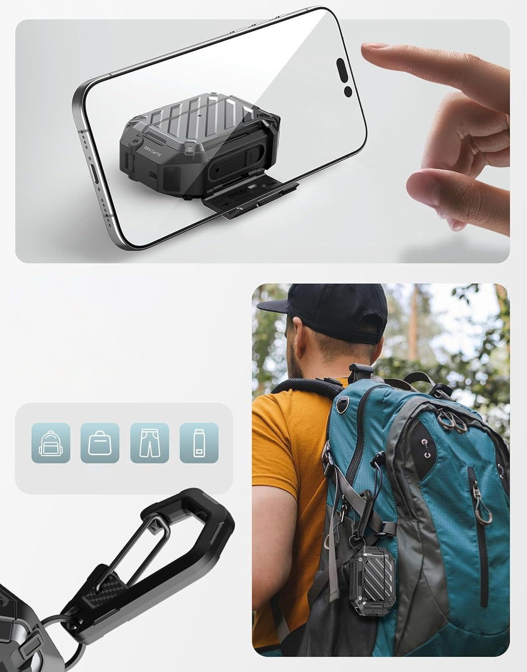 Schutzhülle für AirPods Pro 3, Supcase UB Pro IP68 wasserdicht mit MagSafe, Schwarz