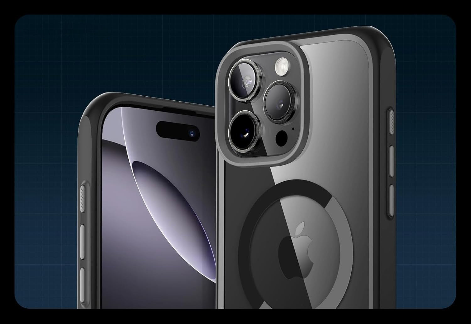 Handyhülle für iPhone 16 Pro, Supcase UB Mag mit MagSafe (CC), Transparent-Schwarz