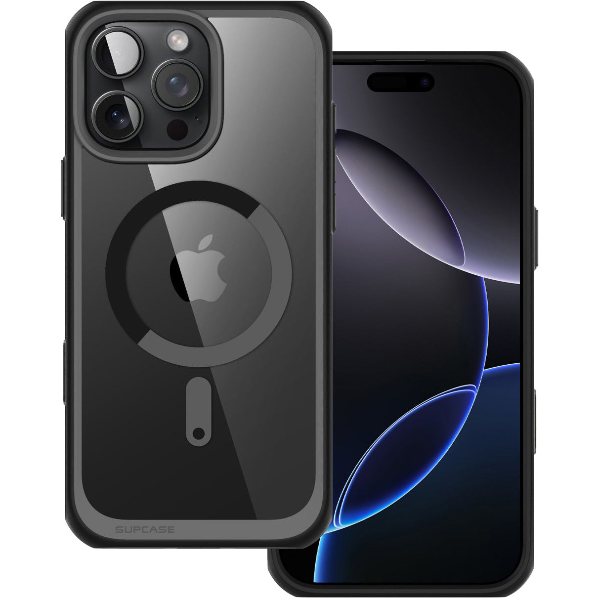 Handyhülle für iPhone 16 Pro, Supcase UB Mag mit MagSafe (CC), Transparent-Schwarz