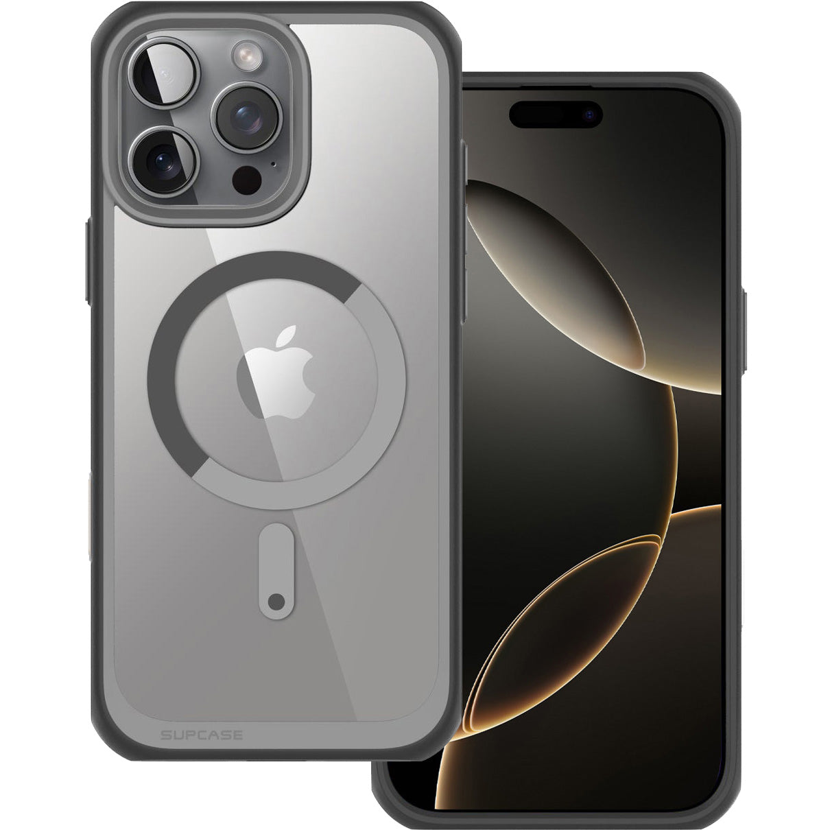 Handyhülle für iPhone 16 Pro, Supcase UB Mag mit MagSafe (CC), Transparent-Grau