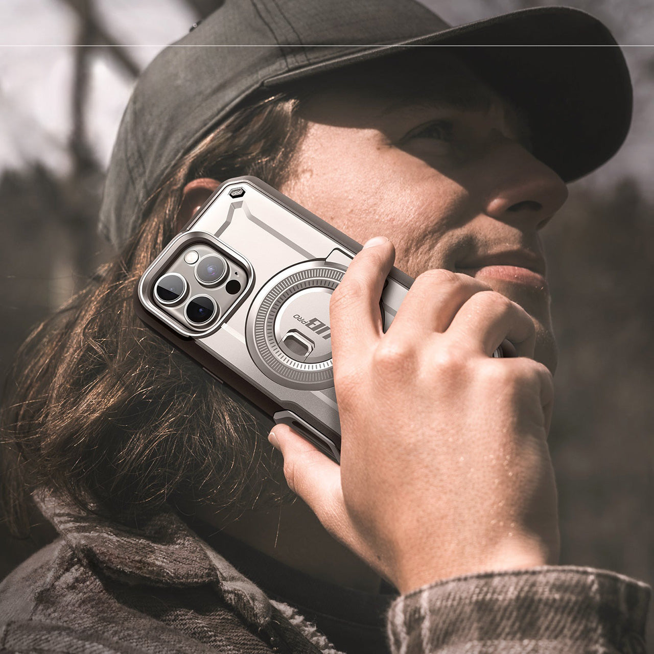 Handyhülle für iPhone 16 Pro, Supcase UB Pro Mag mit MagSafe SP, Grau