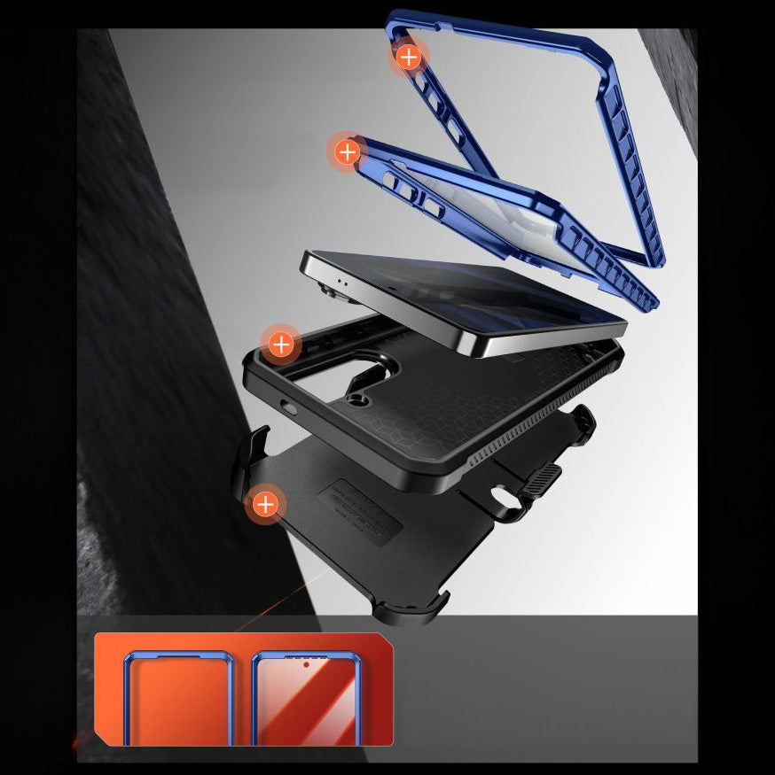 Handyhülle für Galaxy S26, Supcase UB Pro Mag mit MagSafe SP+noSP, Blau-Schwarz