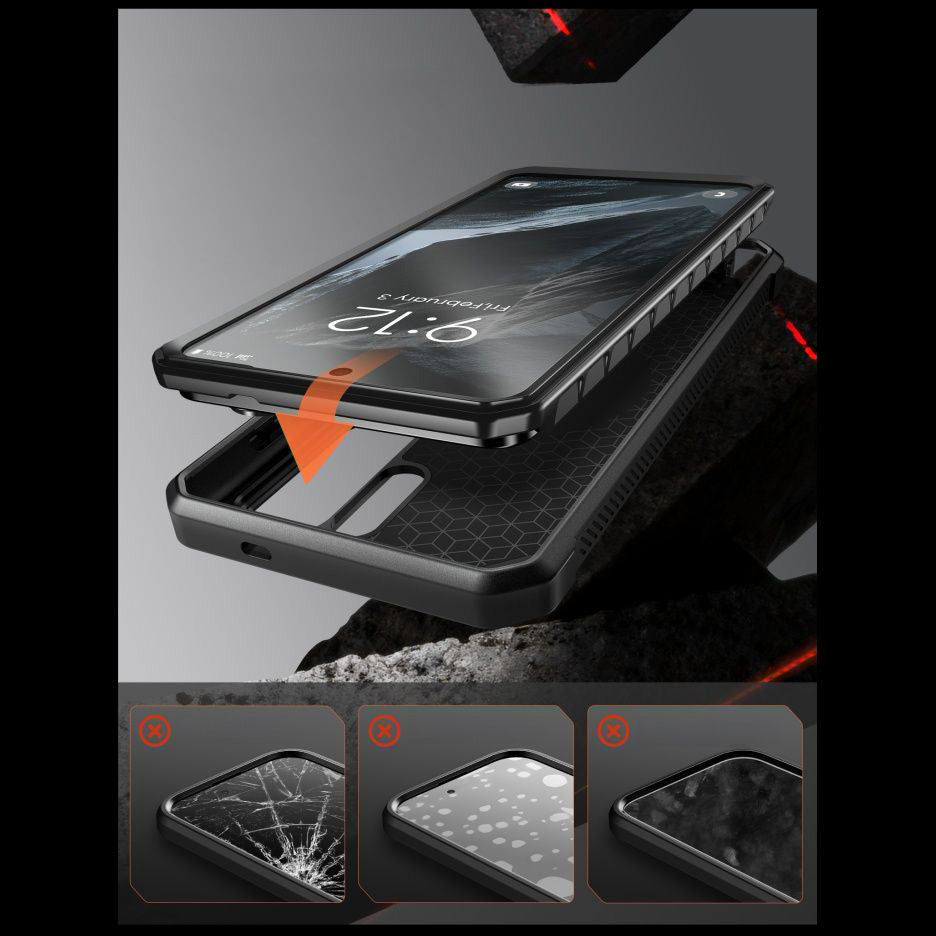 Handyhülle für Galaxy S26 Ultra, Supcase UB Pro Mag Aramid mit MagSafe SP+noSP, Schwarz mit Kohlefaser