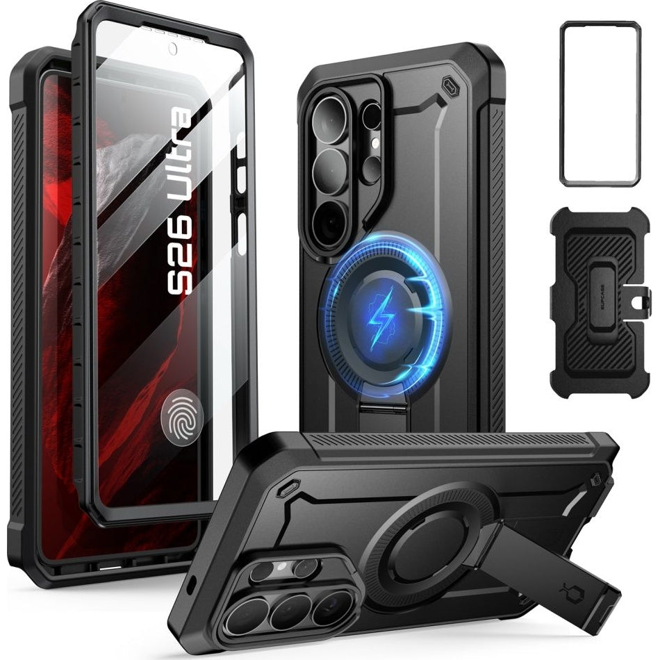 Handyhülle für Galaxy S26 Ultra, Supcase UB Pro Mag mit MagSafe SP+noSP, Schwarz