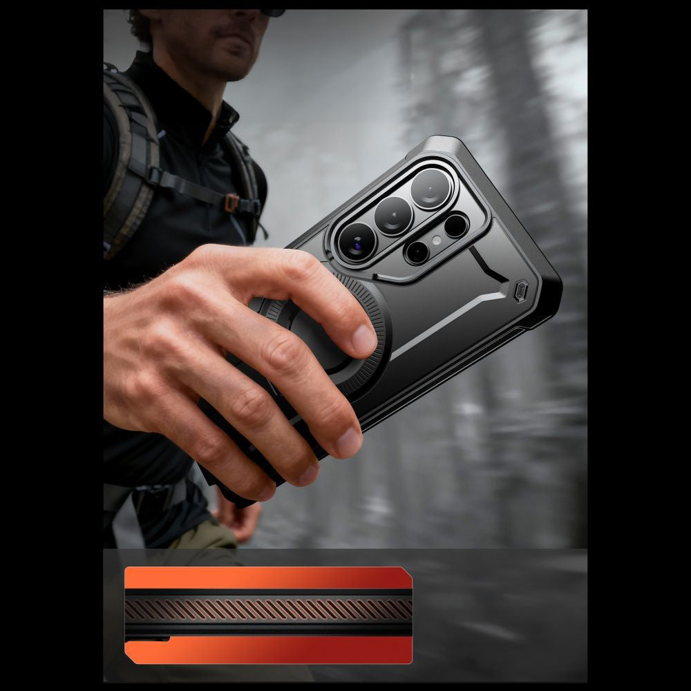 Handyhülle für Galaxy S26 Ultra, Supcase UB Pro Mag mit MagSafe SP+noSP, Schwarz