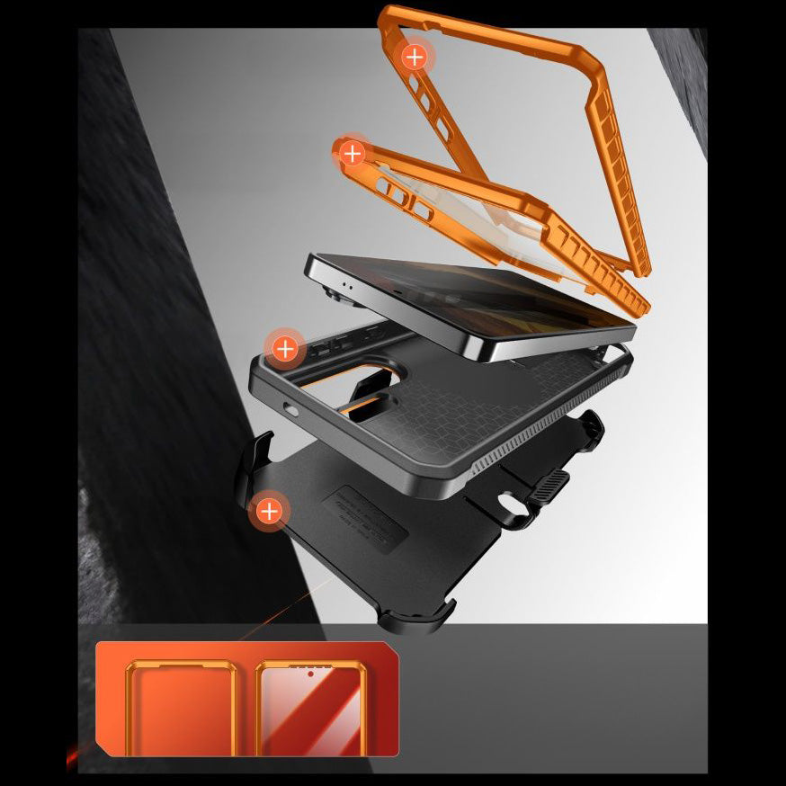 Handyhülle für Galaxy S26 Ultra, Supcase UB Pro Mag mit MagSafe SP+noSP, Orange-Grau