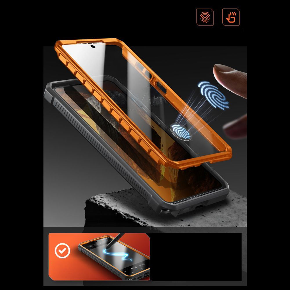 Handyhülle für Galaxy S26 Ultra, Supcase UB Pro Mag mit MagSafe SP+noSP, Orange-Grau