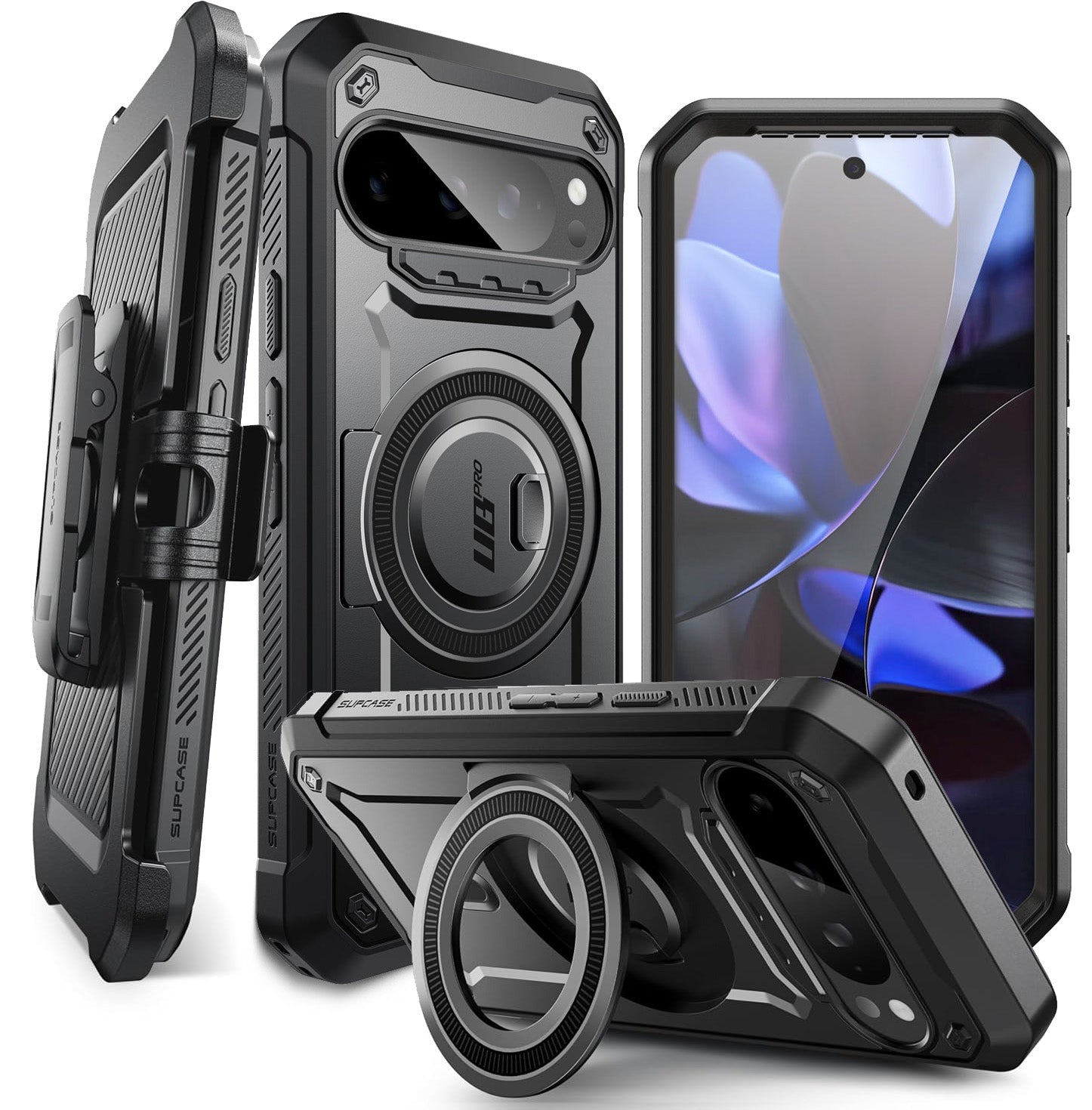 Handyhülle für Pixel 9 / 9 Pro, Supcase UB Pro Mag für MagSafe SP, Schwarz
