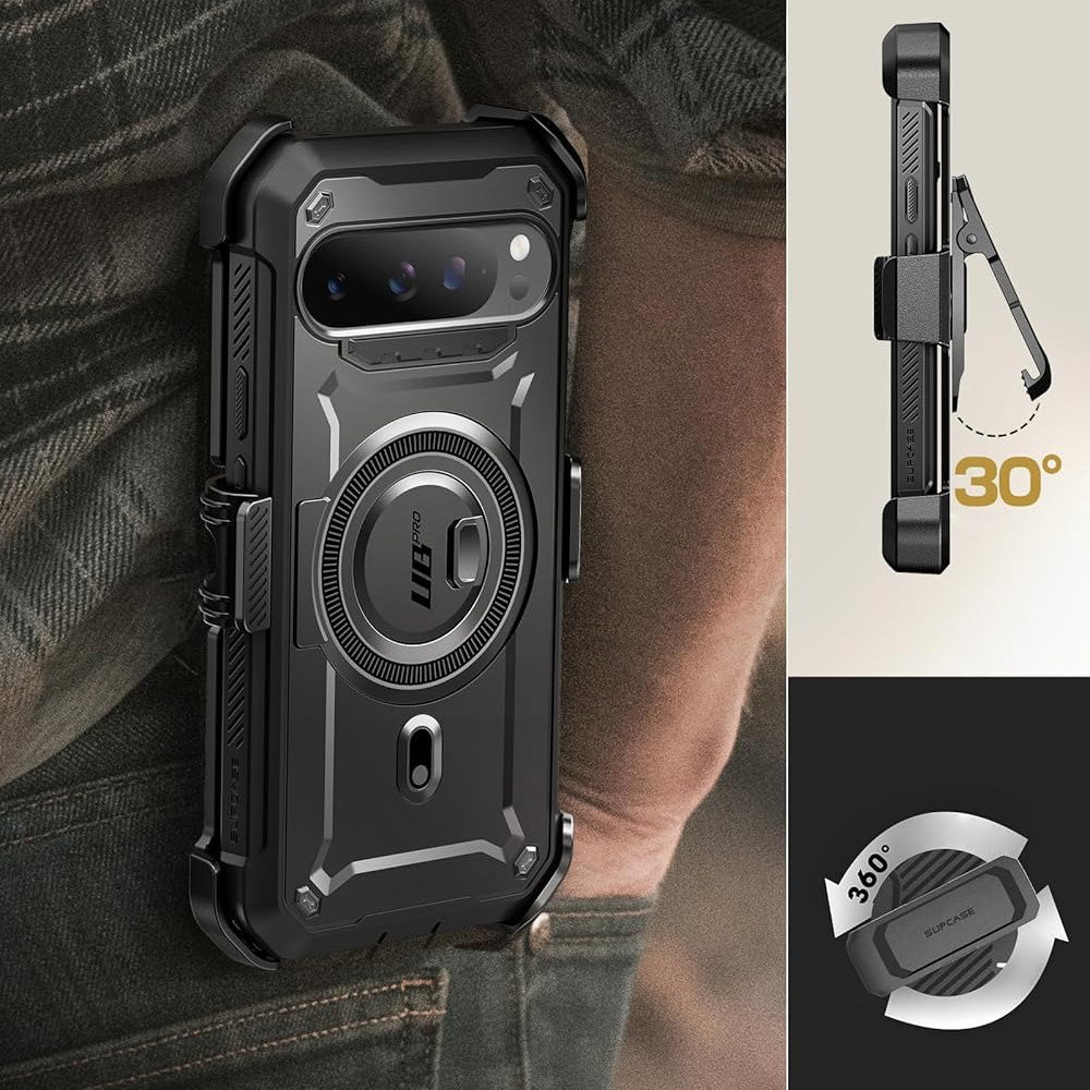 Handyhülle für Pixel 9 / 9 Pro, Supcase UB Pro Mag für MagSafe SP, Schwarz