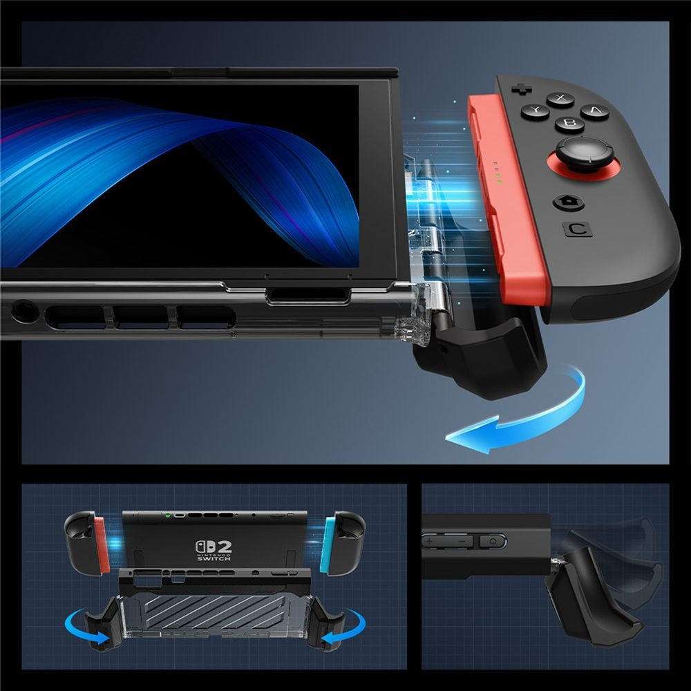 Schutzhülle für Nintendo Switch 2, Supcase UB Pro, Transparent-Schwarz