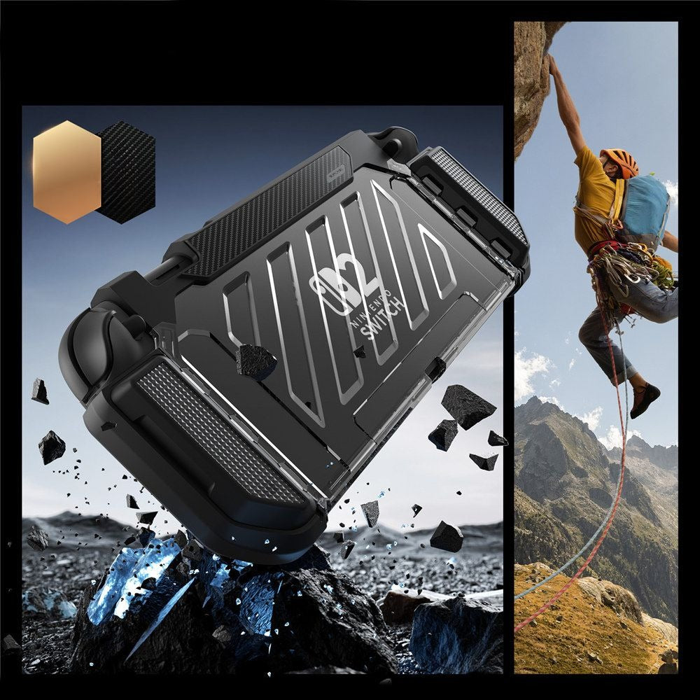 Schutzhülle für Nintendo Switch 2, Supcase UB Pro, Transparent-Schwarz