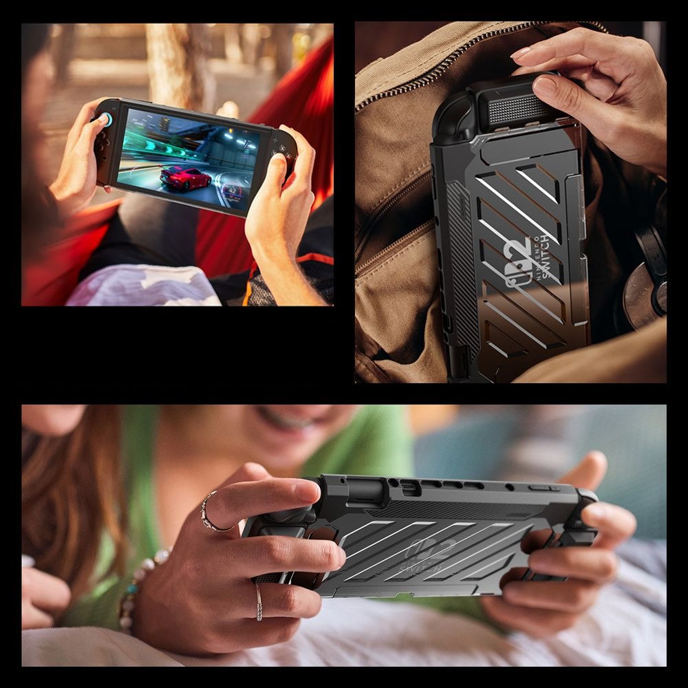 Schutzhülle für Nintendo Switch 2, Supcase UB Pro, Transparent-Schwarz