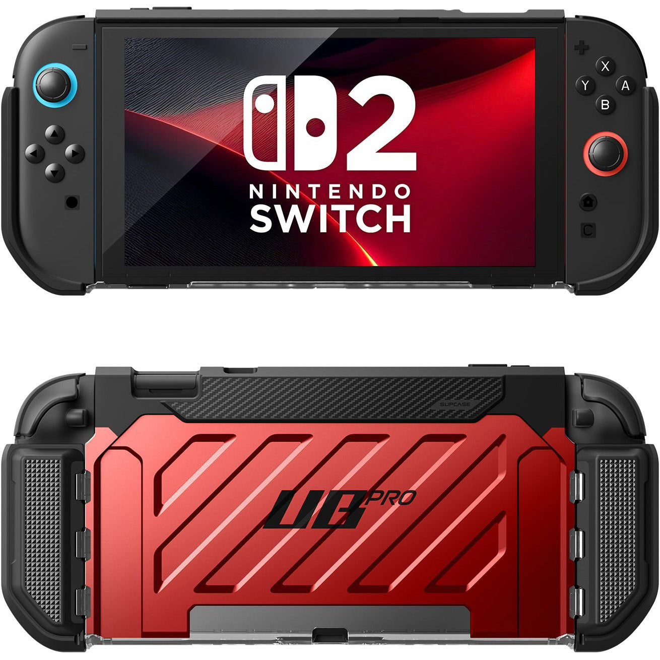 Schutzhülle für Nintendo Switch 2, Supcase UB Pro, Rot-Schwarz