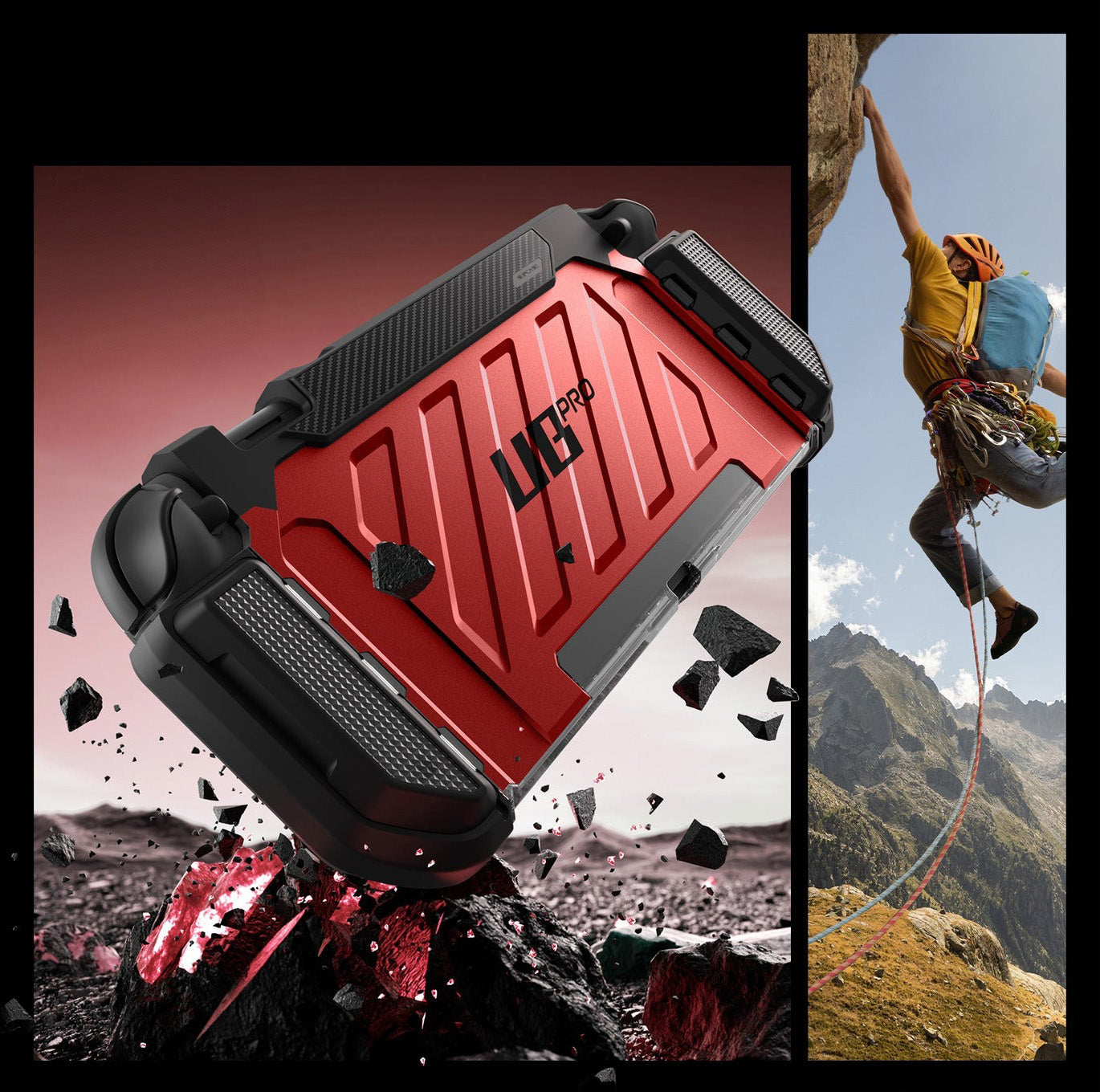 Schutzhülle für Nintendo Switch 2, Supcase UB Pro, Rot-Schwarz