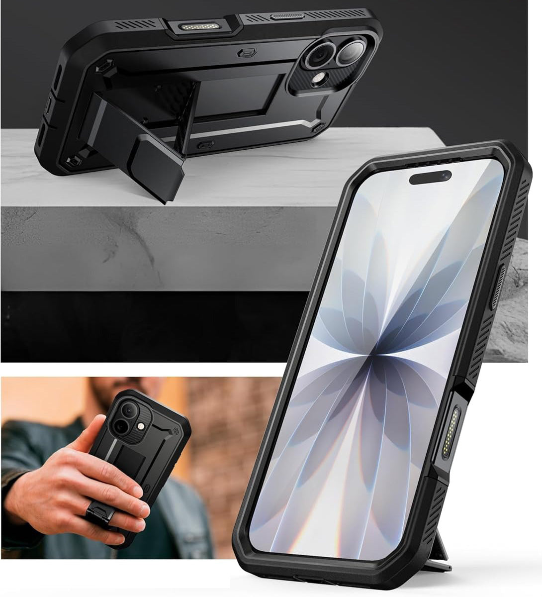 Handyhülle für iPhone 17, Supcase UB Pro SP (CC), Schwarz
