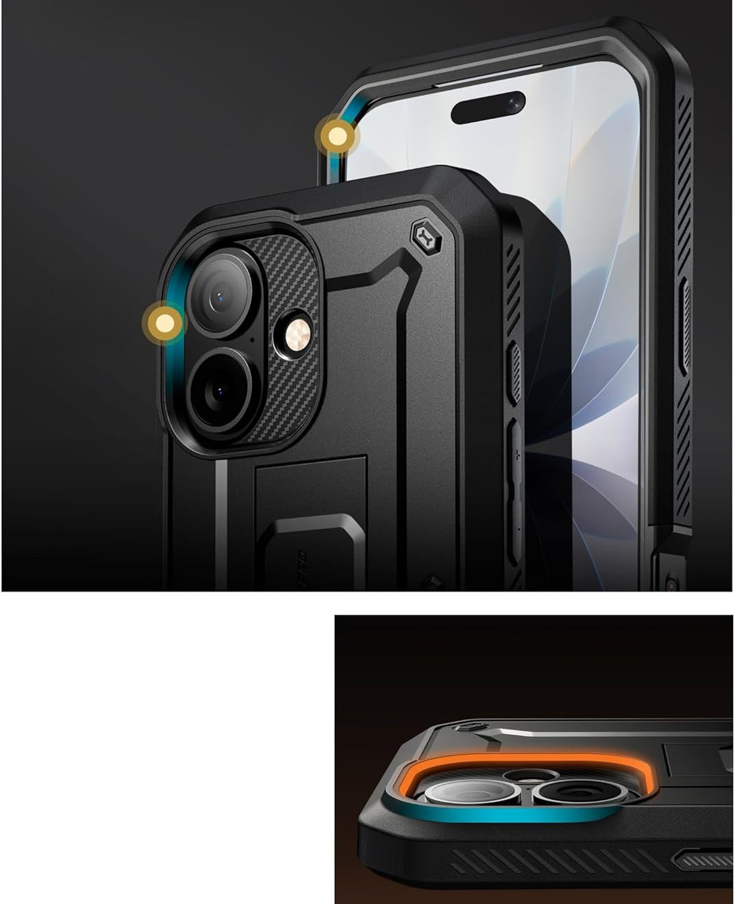 Handyhülle für iPhone 17, Supcase UB Pro SP (CC), Schwarz