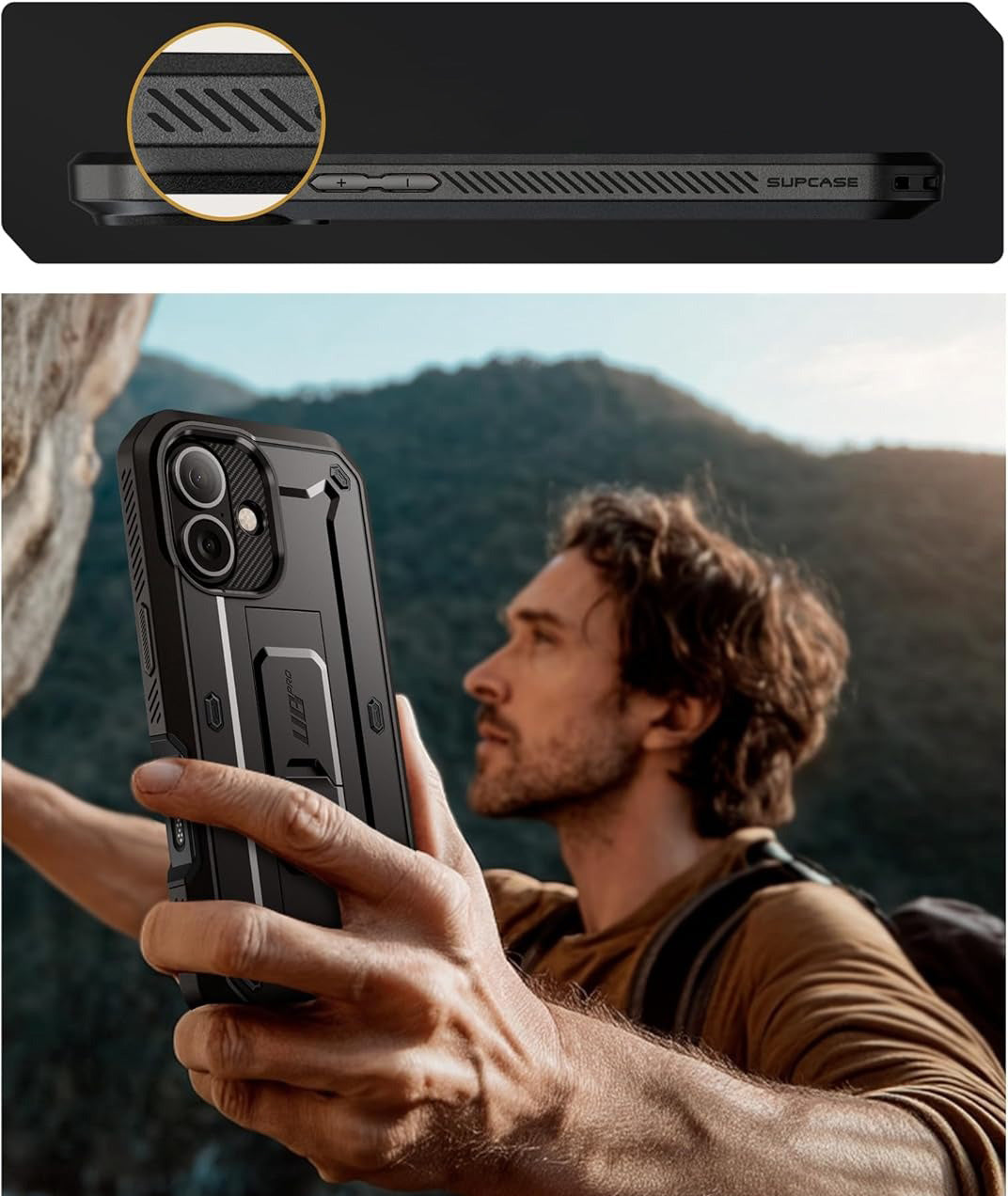Handyhülle für iPhone 17, Supcase UB Pro SP (CC), Schwarz