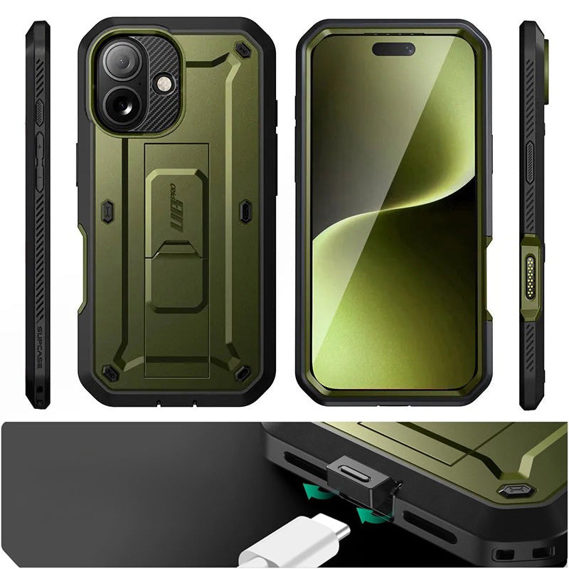 Handyhülle für iPhone 17, Supcase UB Pro SP (CC), Schwarz-Grün