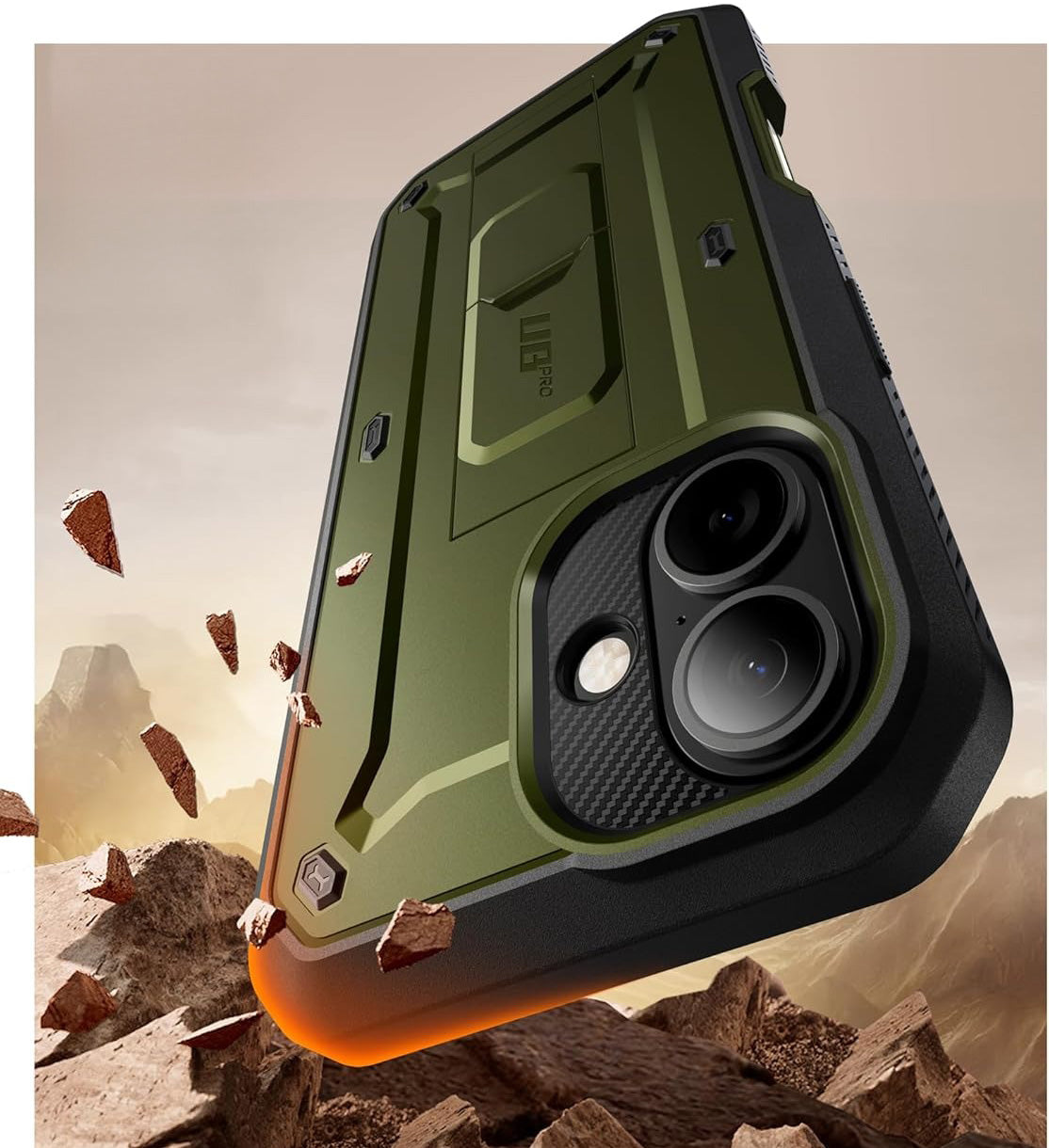 Handyhülle für iPhone 17, Supcase UB Pro SP (CC), Schwarz-Grün