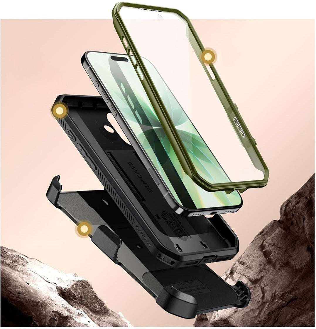 Handyhülle für iPhone 17, Supcase UB Pro SP (CC), Schwarz-Grün