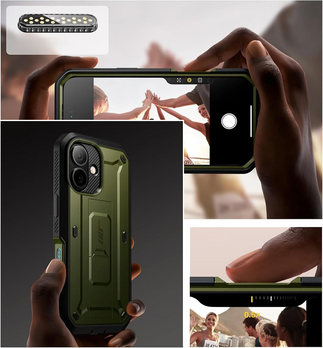 Handyhülle für iPhone 17, Supcase UB Pro SP (CC), Schwarz-Grün
