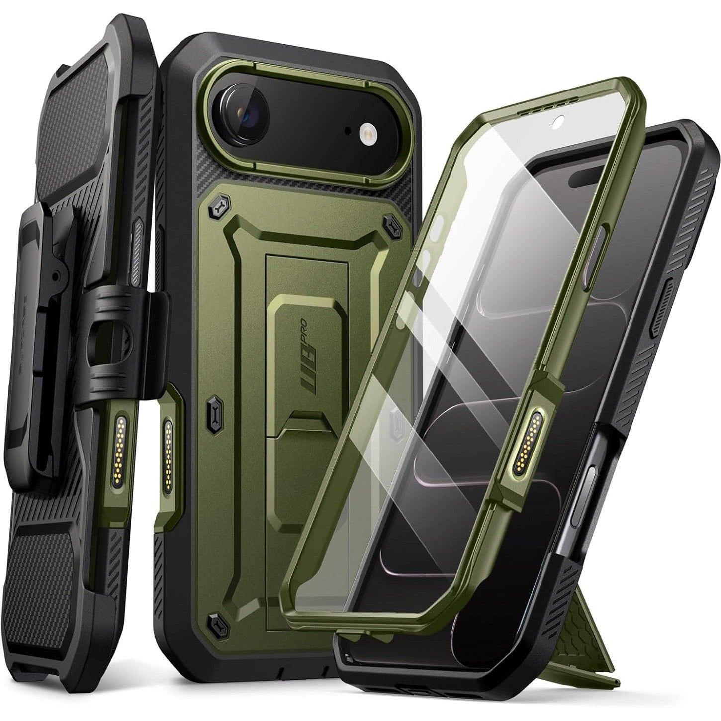 Handyhülle für iPhone Air, Supcase UB Pro SP (CC), Schwarz-Grün