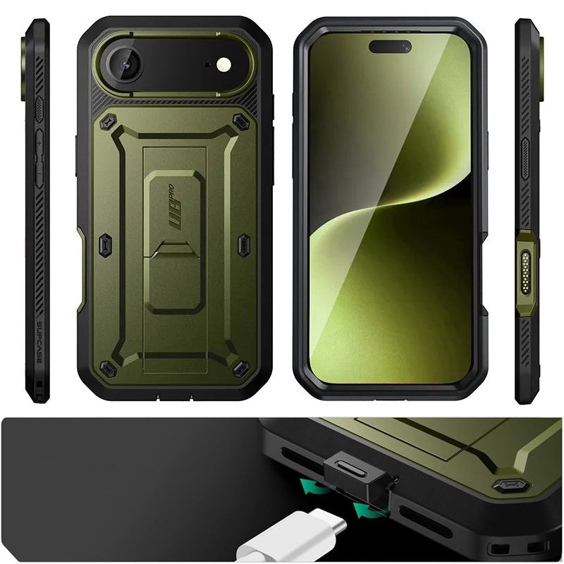 Handyhülle für iPhone Air, Supcase UB Pro SP (CC), Schwarz-Grün