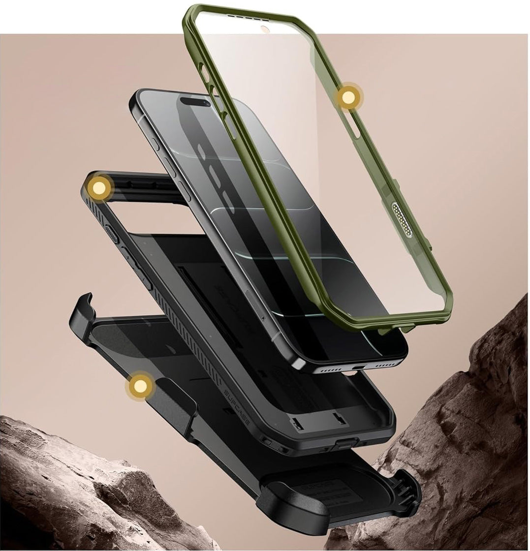 Handyhülle für iPhone Air, Supcase UB Pro SP (CC), Schwarz-Grün