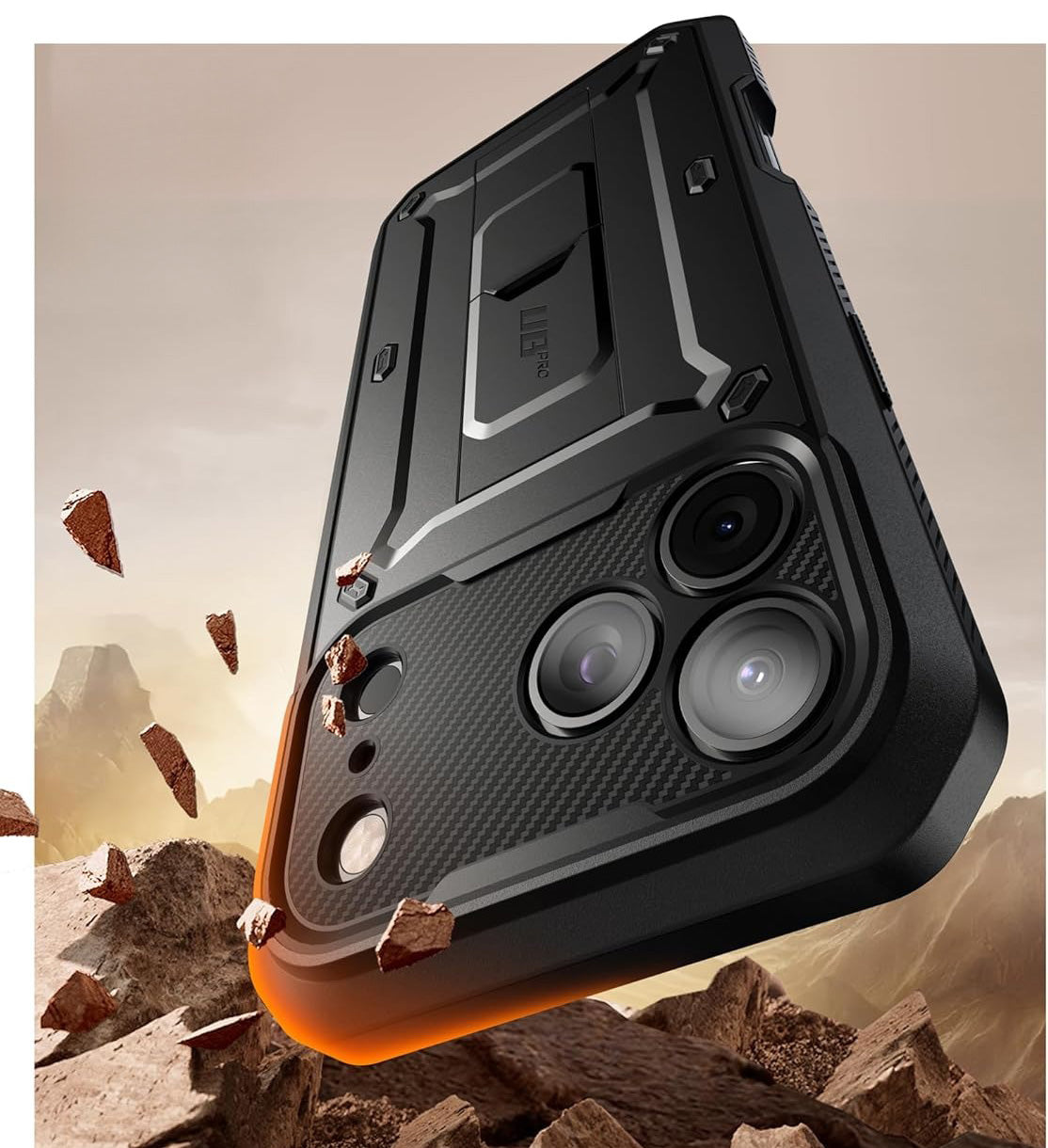 Handyhülle für iPhone 17 Pro, Supcase UB Pro SP (CC), Schwarz