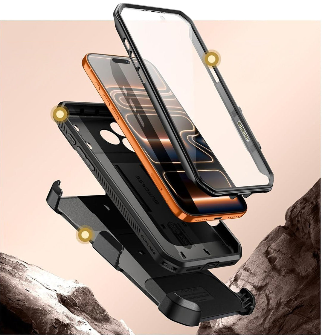 Handyhülle für iPhone 17 Pro, Supcase UB Pro SP (CC), Schwarz