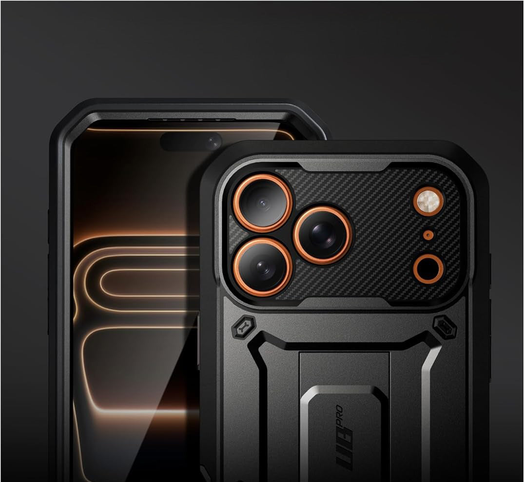 Handyhülle für iPhone 17 Pro, Supcase UB Pro SP (CC), Schwarz