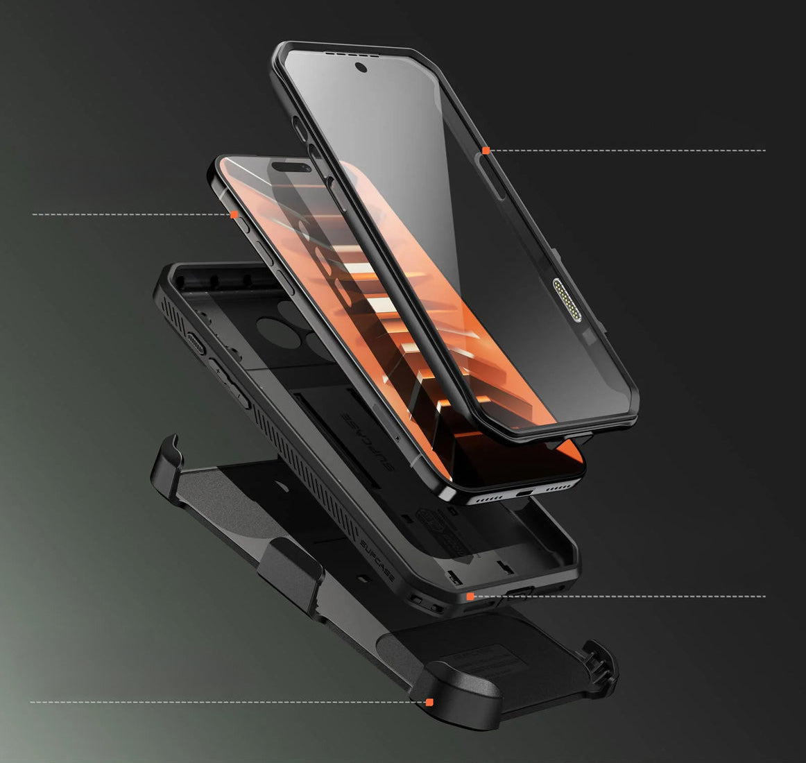 Handyhülle für iPhone 18 Pro, Supcase UB Pro SP (CC), Schwarz (2/13)