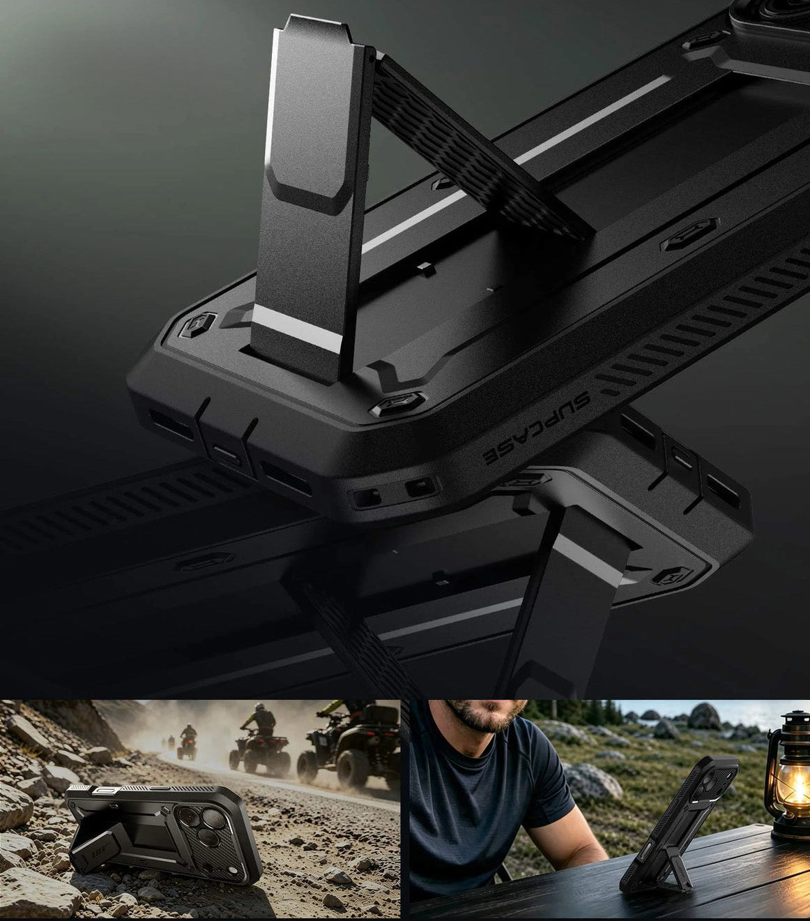 Handyhülle für iPhone 18 Pro Max, Supcase UB Pro SP (CC), Schwarz (7/13)