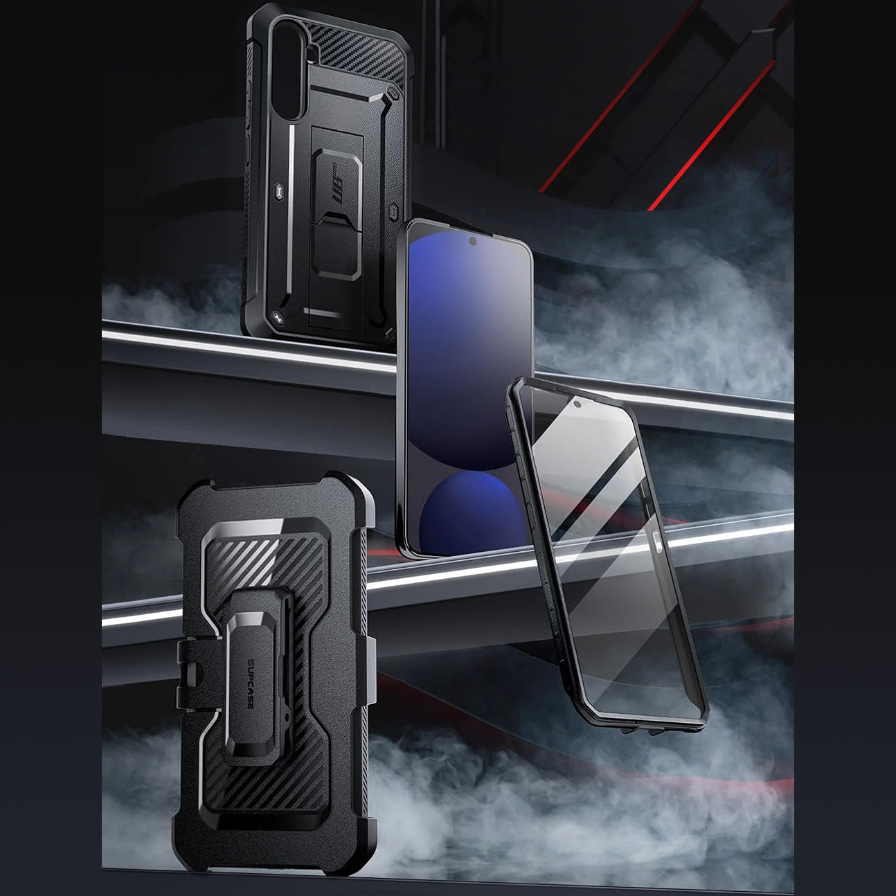Handyhülle für Galaxy S24 FE, Supcase UB Pro SP, Schwarz