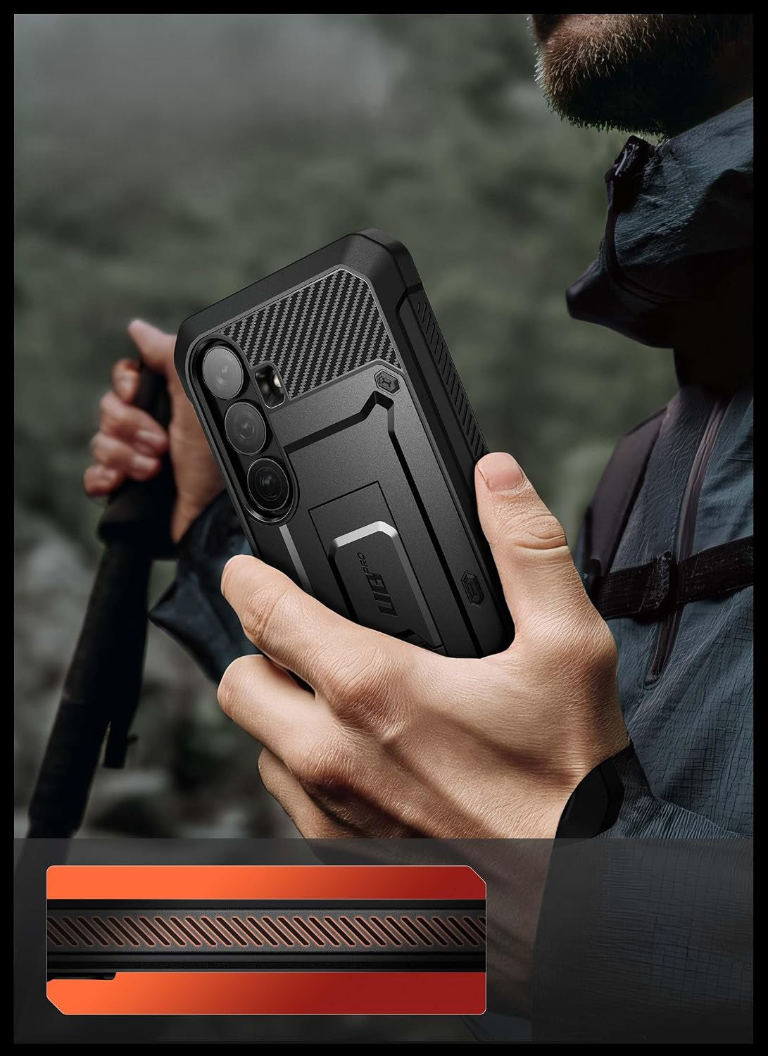 Handyhülle für Galaxy S26 FE, Supcase UB Pro SP, Schwarz (7/12)