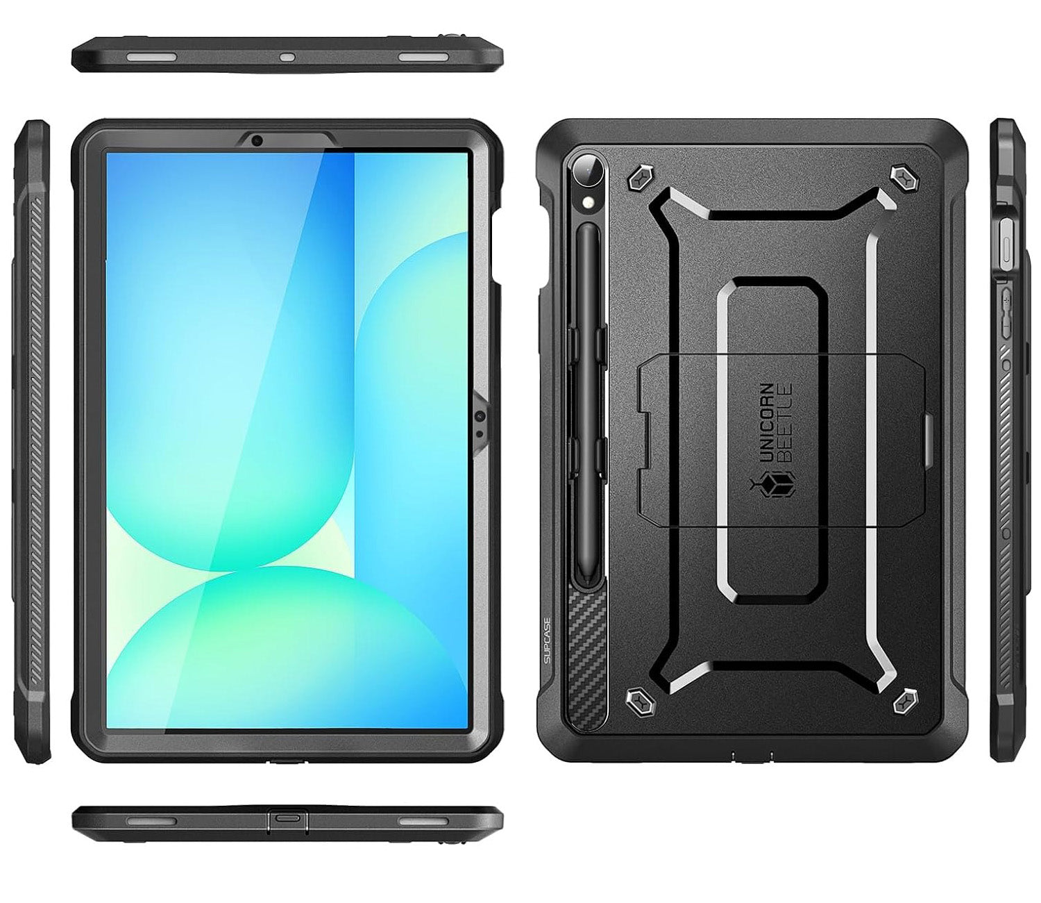 Schutzhülle für Galaxy Tab S10 FE / S10 Lite / S9 FE / S9, Supcase UB Pro SP, Schwarz
