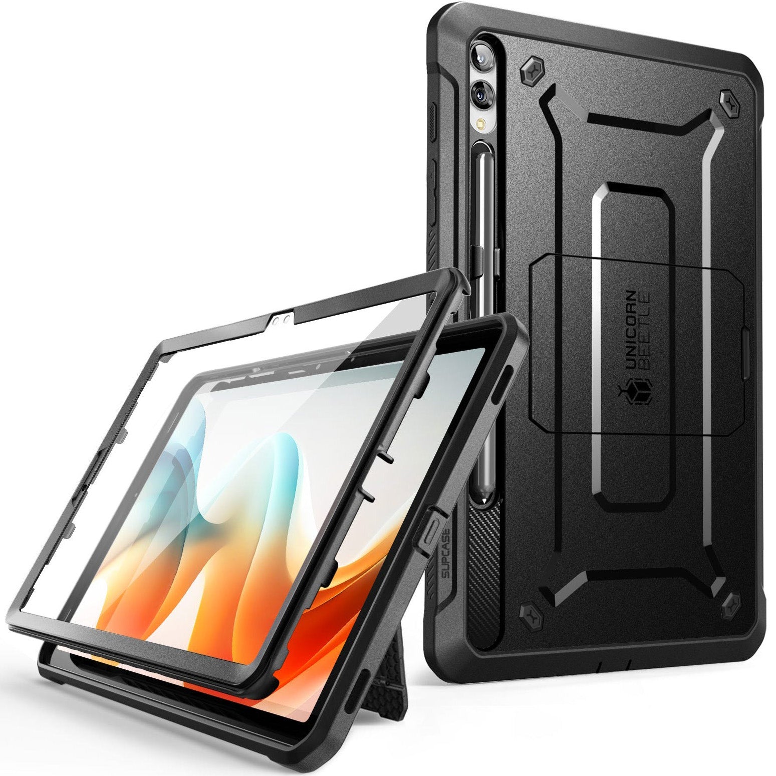 Schutzhülle Supcase UB Pro SP für Galaxy Tab S9 FE Plus, Schwarz