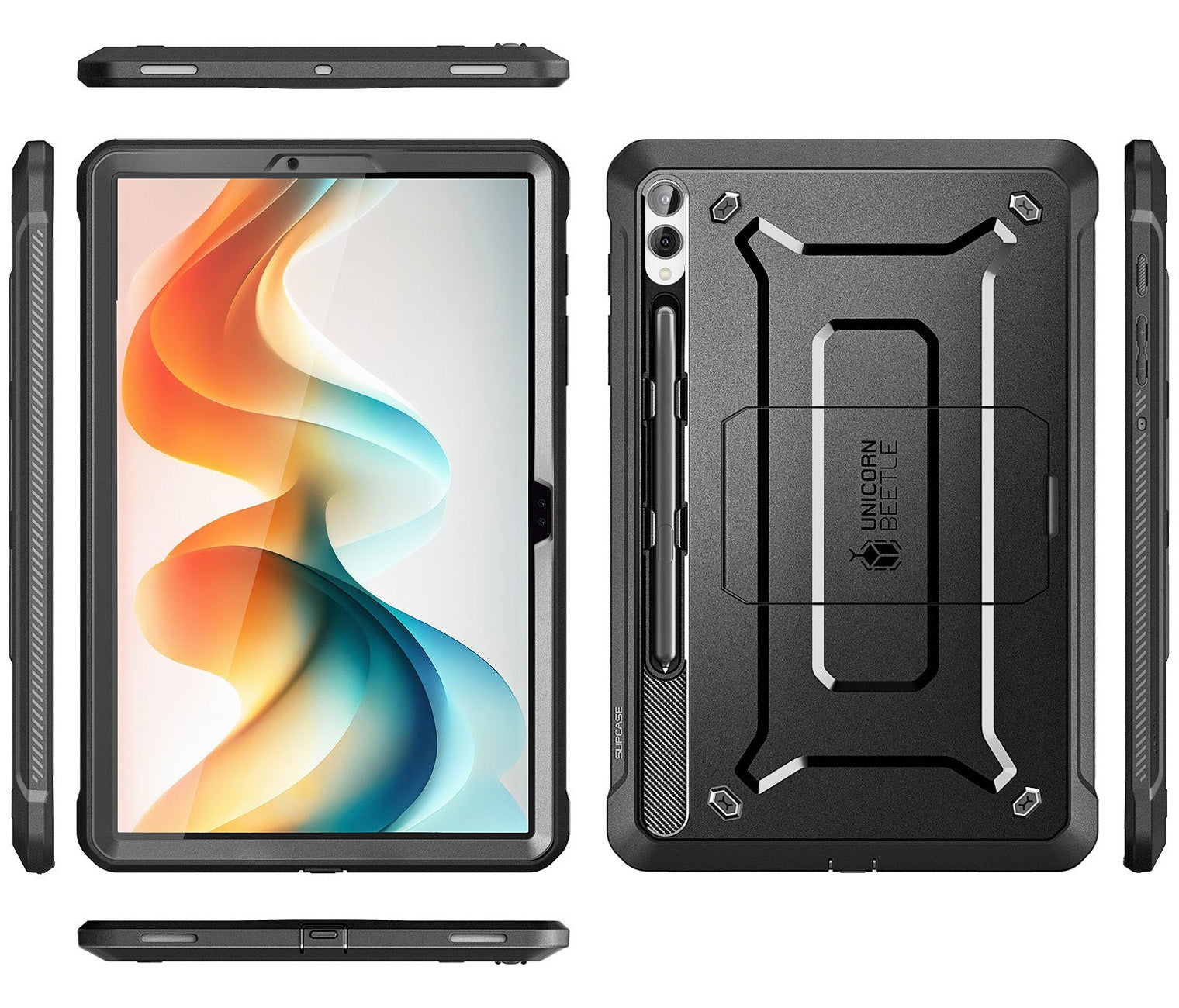 Schutzhülle für Galaxy Tab S10 Plus / S9 FE Plus / S9 Plus, Supcase UB Pro SP, Schwarz