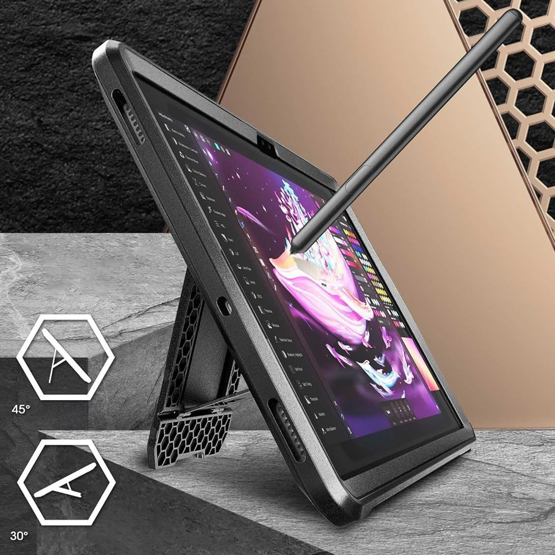 Schutzhülle für Galaxy Tab S10 Plus / S9 FE Plus / S9 Plus, Supcase UB Pro SP, Schwarz