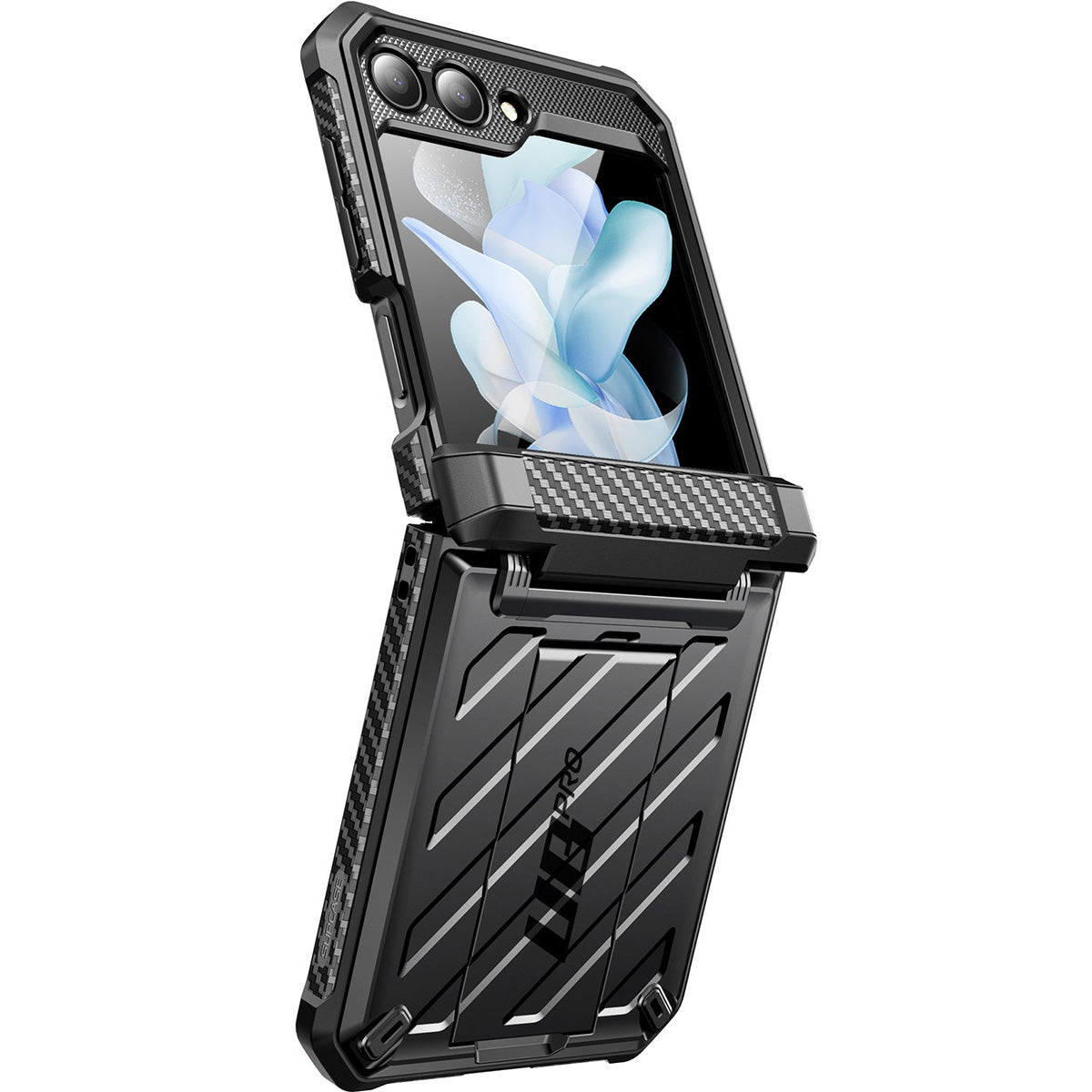 Schutzhülle Supcase UB Pro BackSP für Galaxy Z Flip5, Schwarz