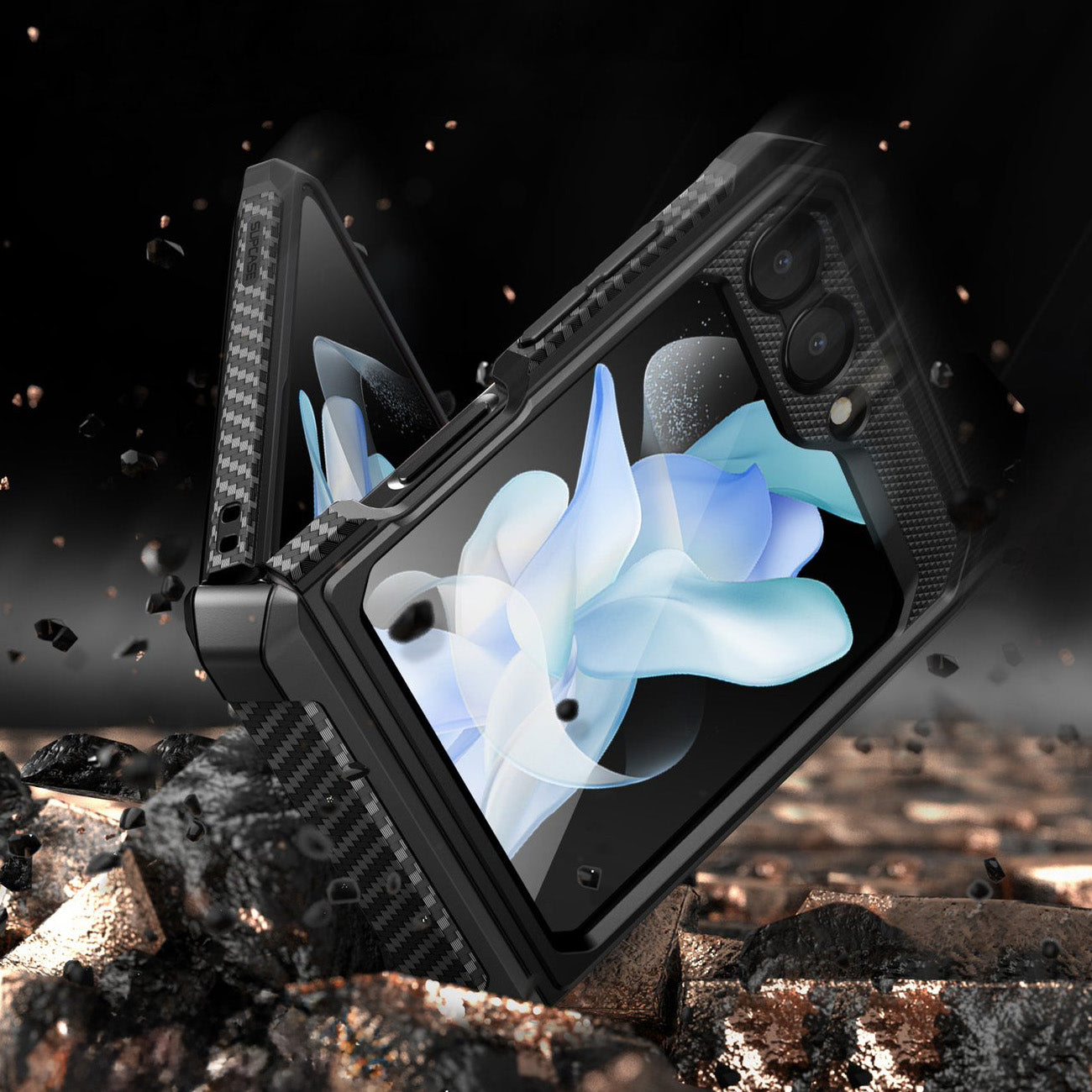 Schutzhülle Supcase UB Pro BackSP für Galaxy Z Flip5, Schwarz