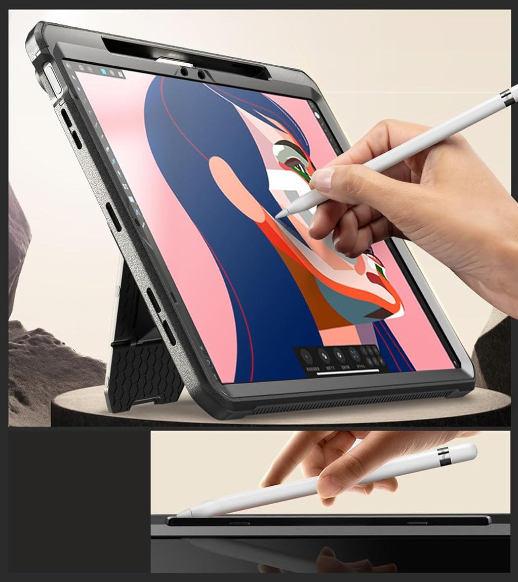Schutzhülle für iPad Air 11" / 10.9" 2025/2024/2022/2020, Supcase UB Pro Pencil SP, Schwarz