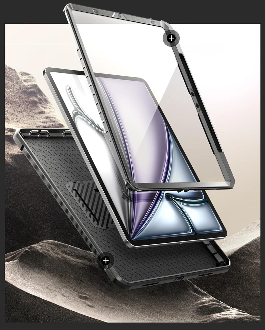 Schutzhülle für iPad Air 11" / 10.9" 2025/2024/2022/2020, Supcase UB Pro Pencil SP, Schwarz