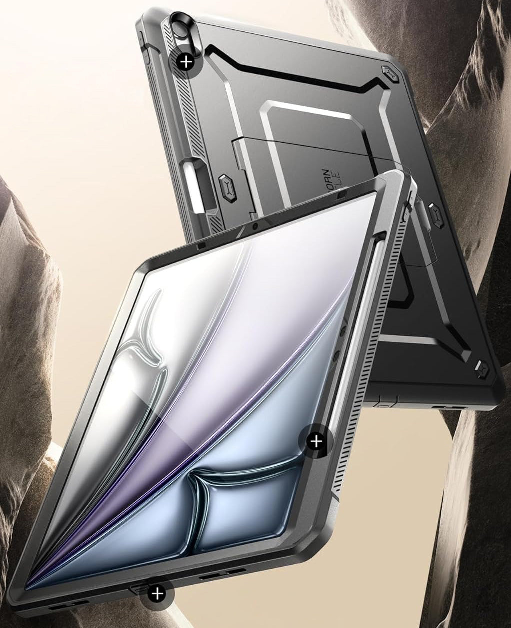 Schutzhülle für iPad Air 11" / 10.9" 2025/2024/2022/2020, Supcase UB Pro Pencil SP, Schwarz