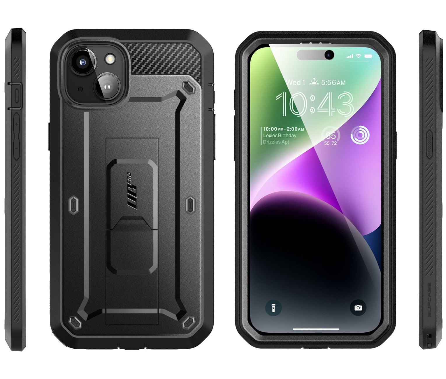 Schutzhülle Supcase UB Pro SP für iPhone 15, Schwarz
