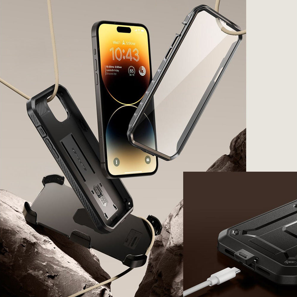 Schutzhülle Supcase UB Pro SP für iPhone 15, Schwarz