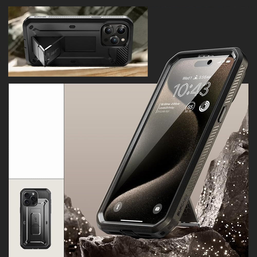 Schutzhülle Supcase UB Pro SP für iPhone 15 Pro Max, Schwarz