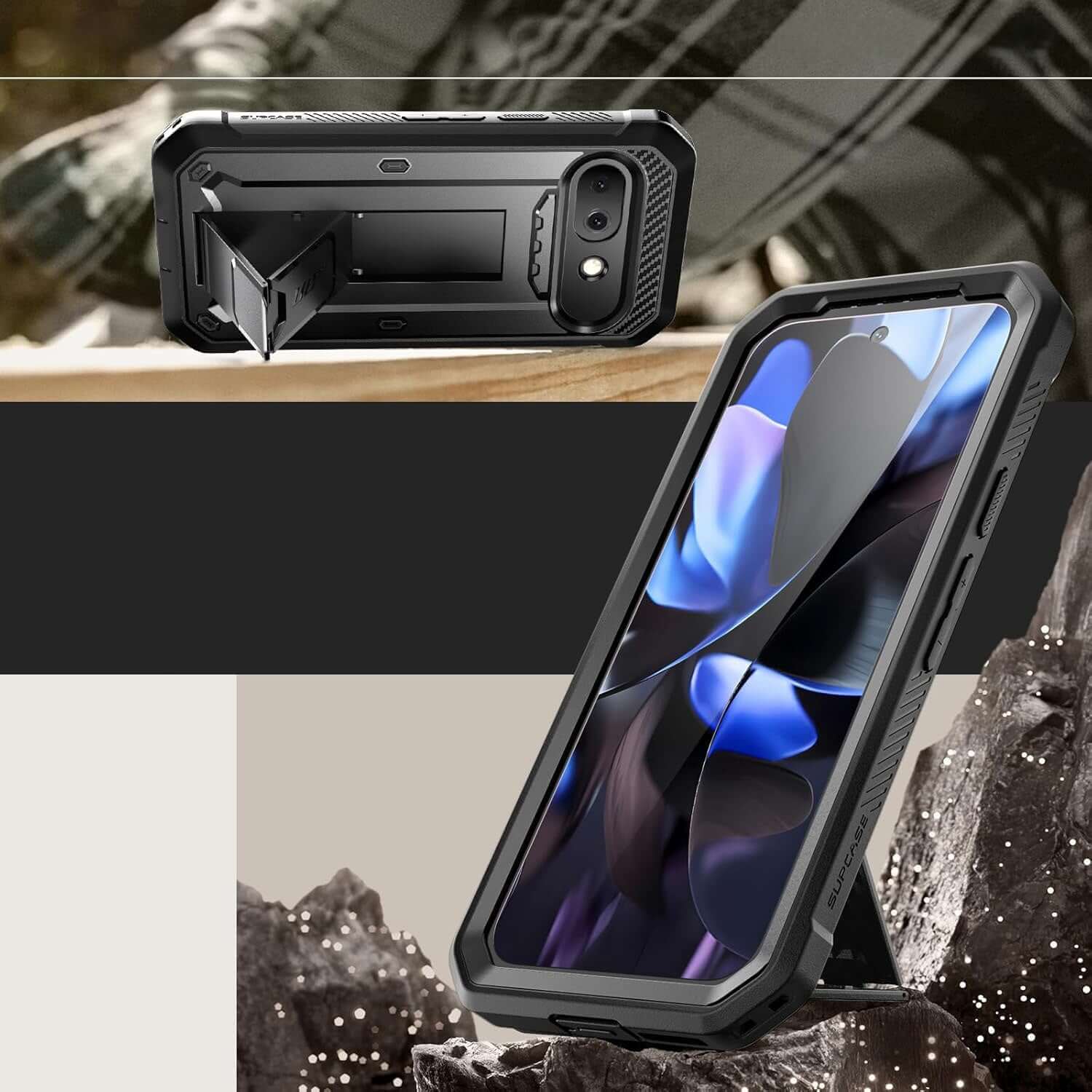 Handyhülle für Google Pixel 9a, Supcase UB Pro SP, Schwarz
